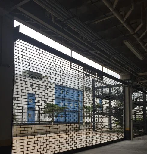 Porta de Aço Manual Tijolinho